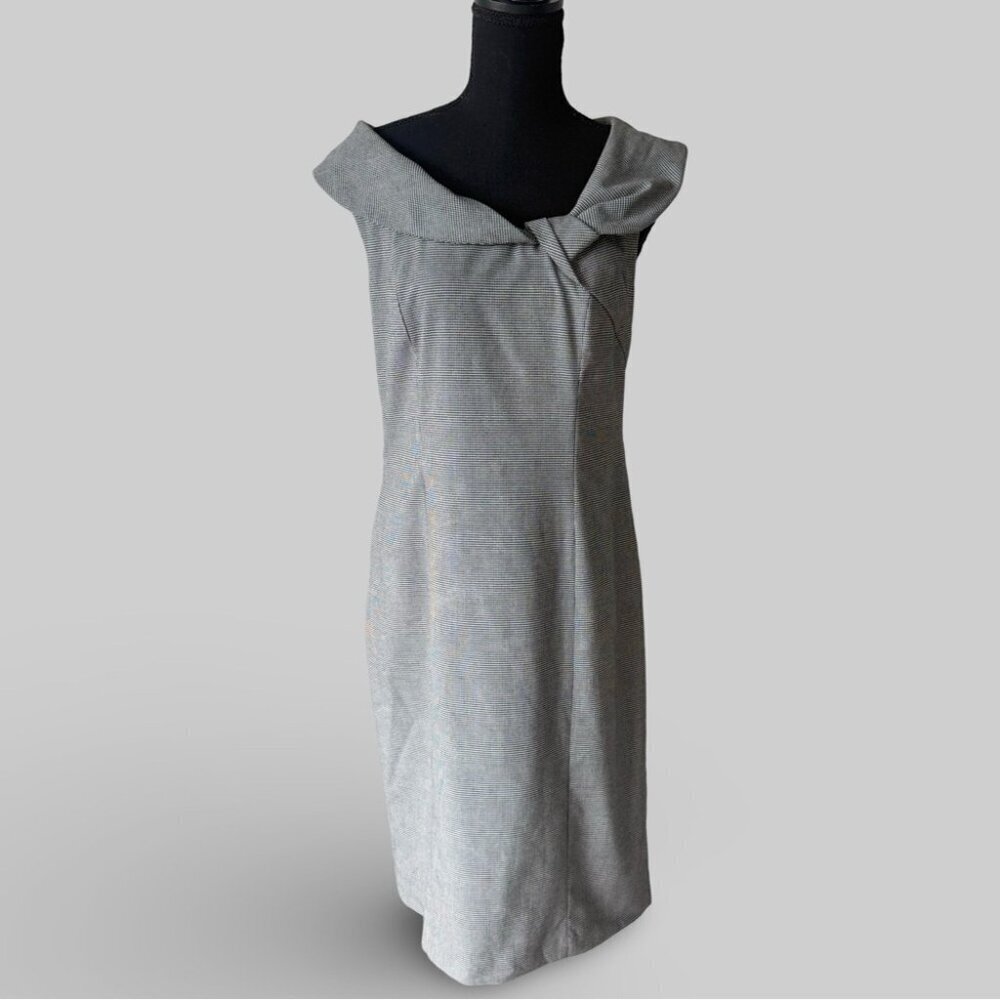 VERONIKA MAINE Checked Midi Shift Dress Made in Australia